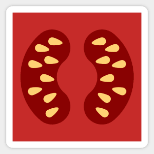 Funny Tomato Slice Costume Sticker